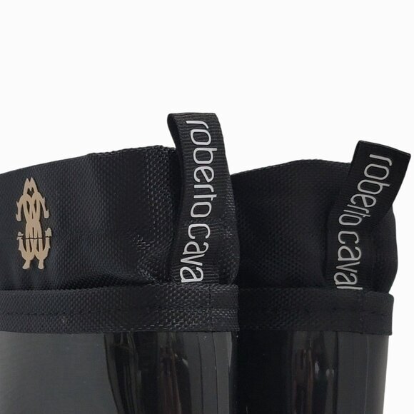 Roberto Cavalli Boots Black Rubber Rain 35 - Picture 6 of 12